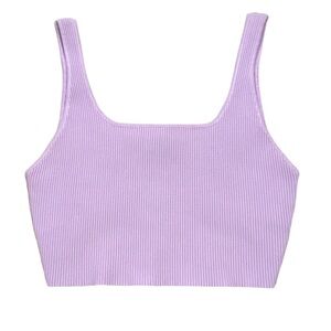 HOUSE OF HARLOW 1960 Ribbed Sculpt Knit Luxe Essentials Crop Top NWT Large